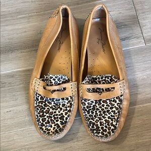 Women's Massimo Matteo Leopard Print Penny Loafers Moccasins 11